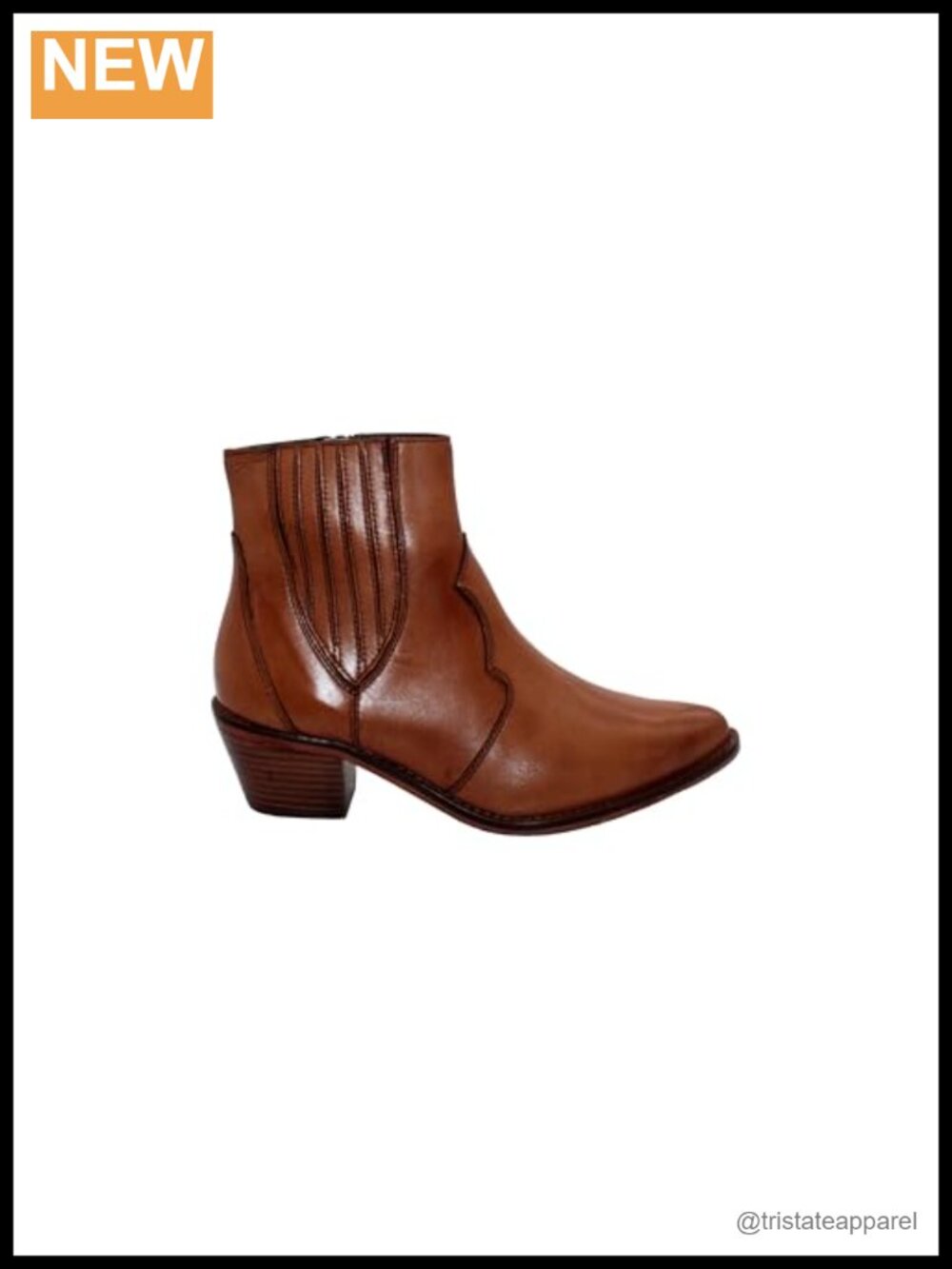 Women's Ankle Bootie with Pointed Toe and Inside Zipper